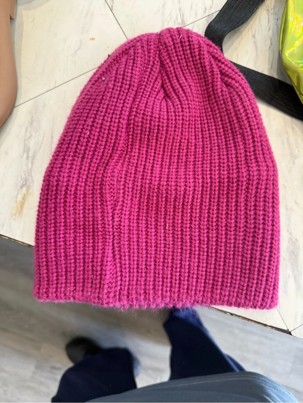 Kids Magenta Knit Beanie - Unbranded